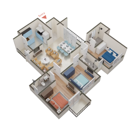 3 BHK 1108.05 sq.ft