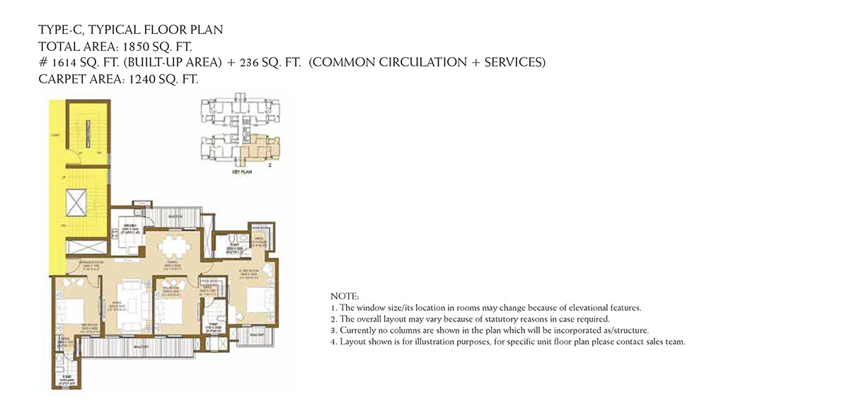 3 BHK - 1850 Sq.Ft.