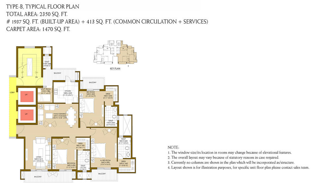 3 BHK - 2350 Sq.Ft.
