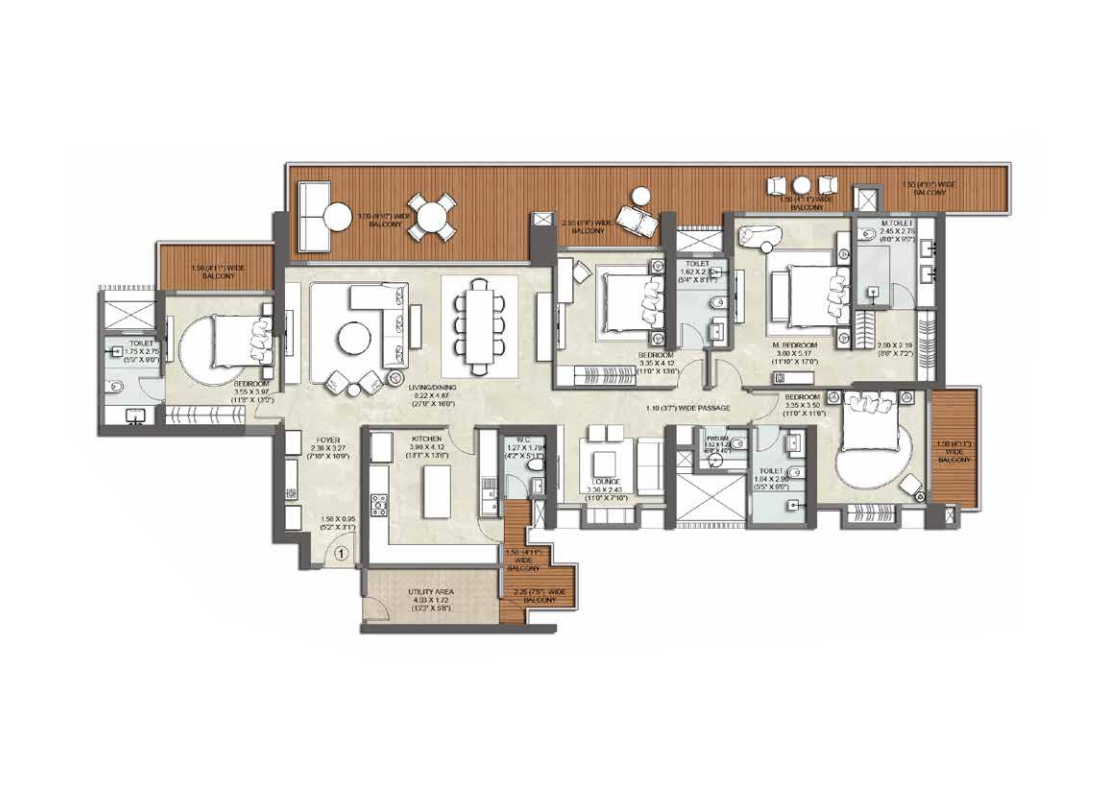 4 BHK 2126 Sq.ft.