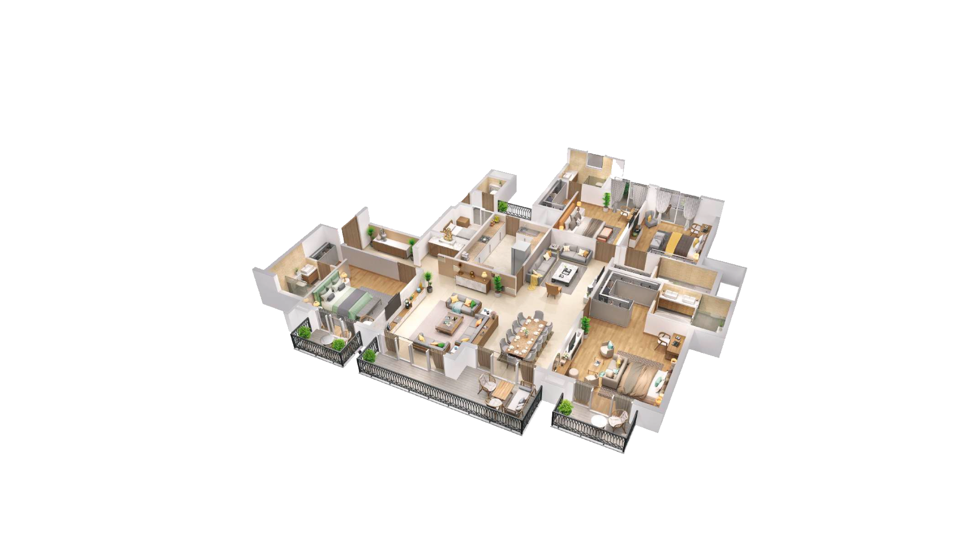 4BHK+Family Lounge+Utility Room