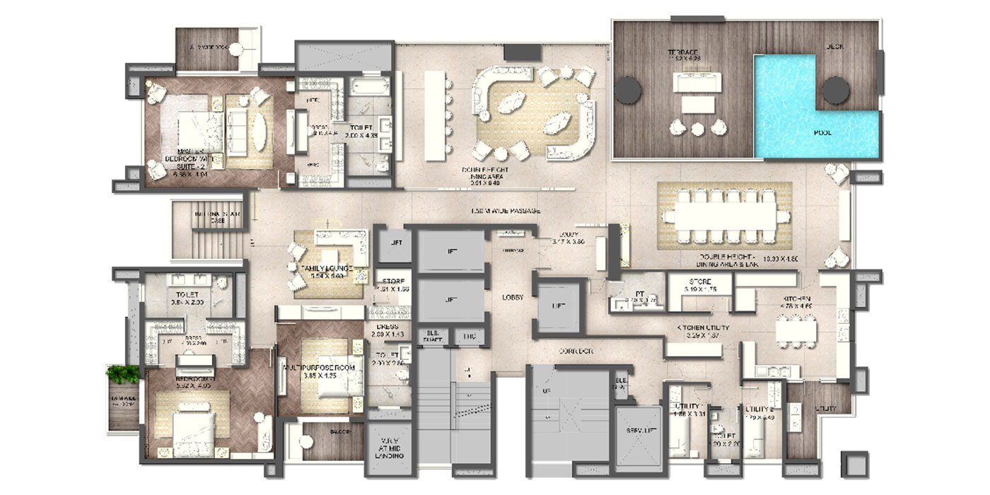 Duplex Lower Level Plan